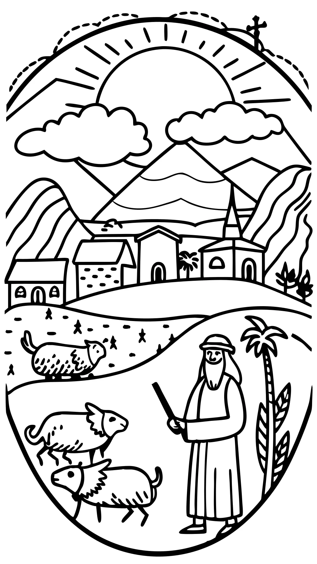 abraham and lot coloring page